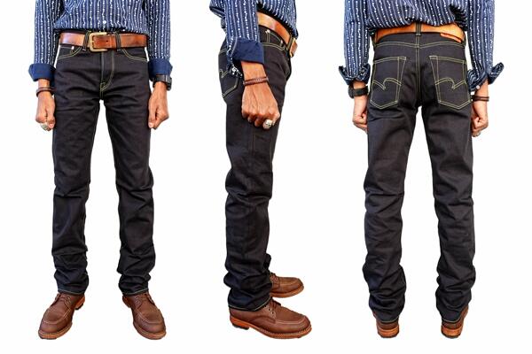 "BD-001XX"  
Idigo x indigo 14,5oz sanforized Denim 100% Zimbabwean Cotton Red line selvage