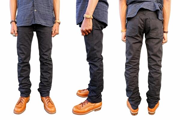 BDS-001XX
Idigo x indigo 14,5oz sanforized Denim 100% Zimbabwean Cotton Red line selvage, Slim Straight Cut