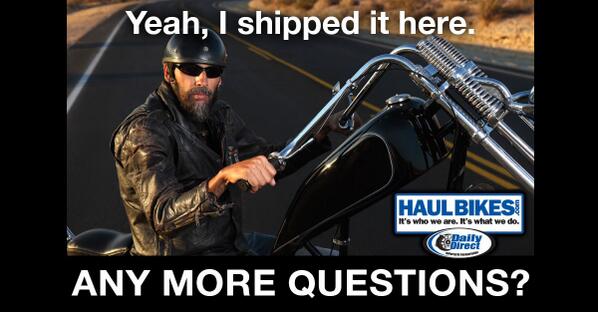 haulbikes's tweet photo. Are you getting a hard time from your buddies for shipping your bike? No shame, riders! http://t.co/hiwfavSnW6