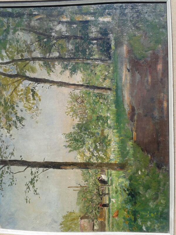 AlexdeMaar's tweet photo. #dtf Olieverf schilderij #Jhr Johan Antonie de Jonge gemaakt #Park Vreugd &amp; Rust #Voorburg #Haagsche school. 
Waarde? http://t.co/U66a212pdb