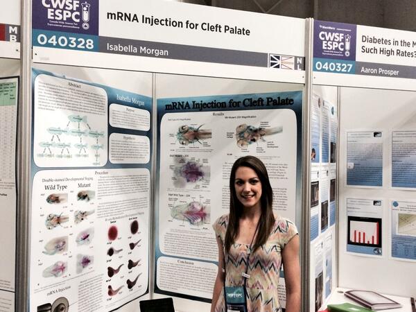 Students at their projects from eastern NL at #cwsf