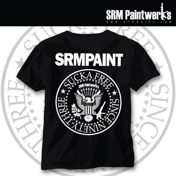 SRMPaintwerks's tweet photo. New shirt will be available next week.  Order info will be posted tomorrow #shopshirts #srmpaintwerks #suckafree http://t.co/2AmQ1f4AX5