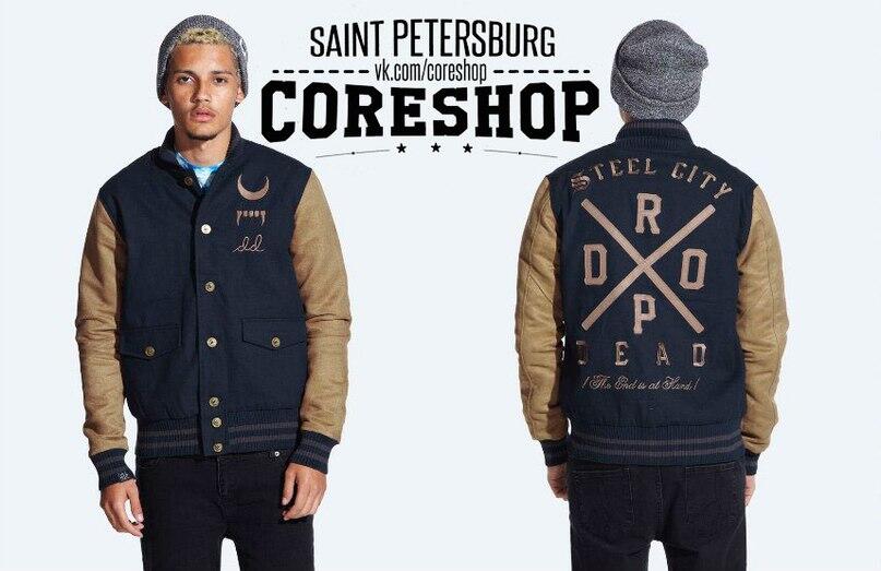 Drop dead varsity jacket new arrivals