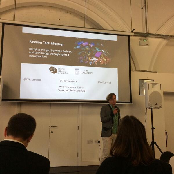 aetheruk's tweet image. Tonight at the @thetrampery for the #fashiontech along with @CFE_London a great event evening ahead! #aetherstudios