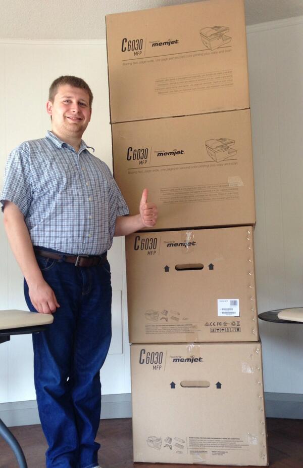 RentThePrinter's tweet photo. We're off installing 8 @memjet #C6030MFPs at child care locations in Kawartha Lakes and City of Peterborough today http://t.co/1drTYNAlZj