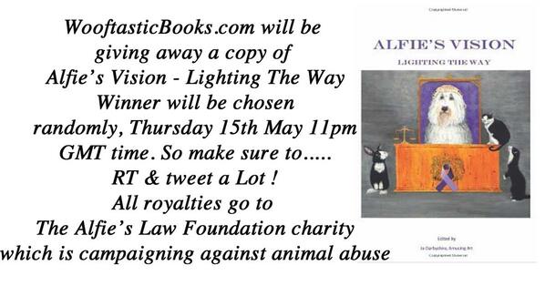 RT for your chance to win a PAWESOME book 'Alfie's Vision' #ALFIESLAW @AlfieBeardie ends 11pm ow.ly/wSo32
