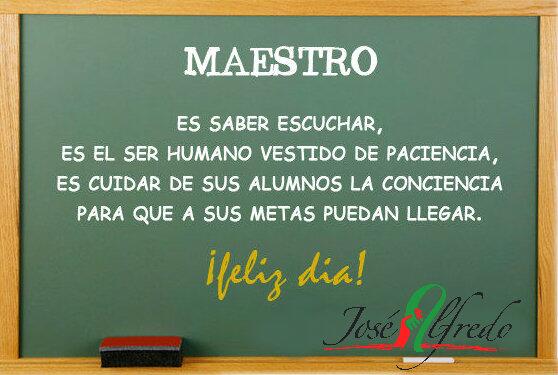 JoseAlfredoTH's tweet photo. #FelizDiaDelMaestro con todo el respeto, agradecimiento y reconocimiento que nos merece su trascendente labor. http://t.co/PjNRF1HONs