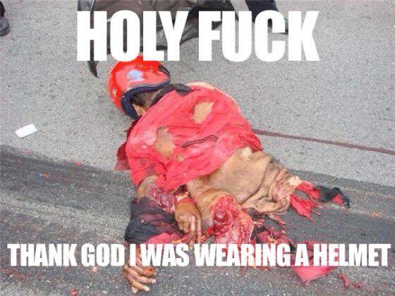 Zombiecreater's tweet photo. Safety first fuckers, always wear a helmet. http://t.co/TBQI72rOeO