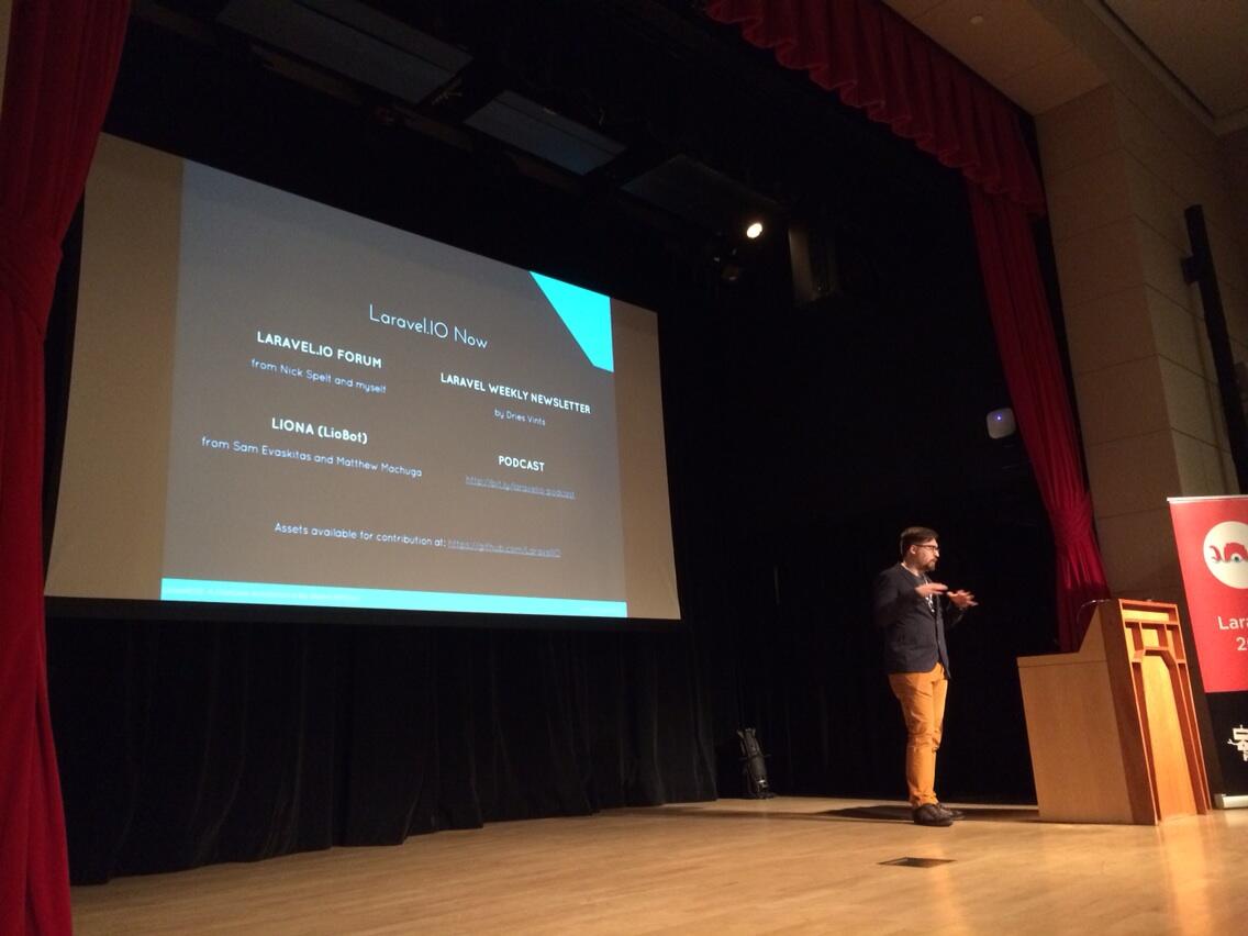 Shawn McCool presenting at Laracon