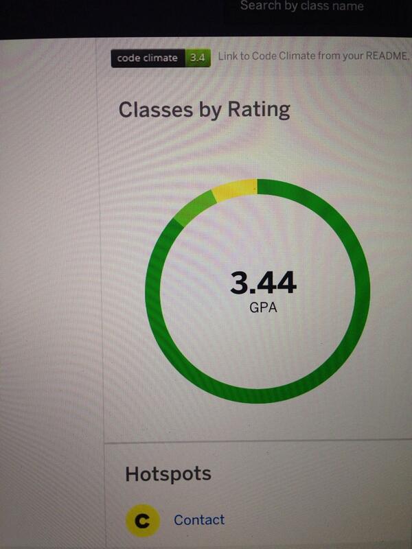 danielnolan's tweet image. Guess that&apos;s not bad for my first time using #codeclimate #ruby #rails