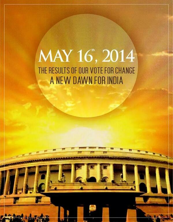 I_VBI's tweet photo. May 16th..Are you ready! The biggest day for India.
For you &amp; me..
Watch it happen live tomorrow.. http://t.co/41bhYnyrXd