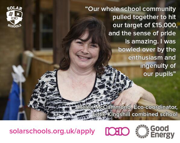 GoodEnergy's tweet photo. #SolarSchools can help strengthen your community by engaging pupils, staff and families at the same time. http://t.co/IO7Wei2ckN