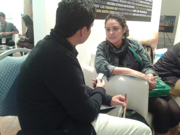 AdriGomez08's tweet photo. @IndCultCali en entrevista con @ELTIEMPO en el marco de #MICSUR2014 @mincultura http://t.co/dwy1TBAj3p