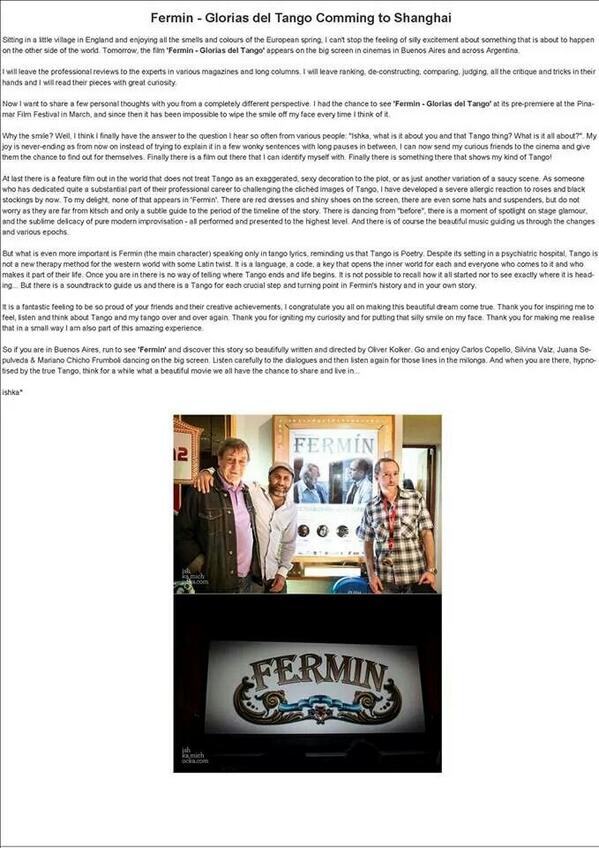 ferminpelicula's tweet photo. Seleccionada festival de shanghai! @cianocaceres @dalmaradona http://t.co/blNAoz09wY