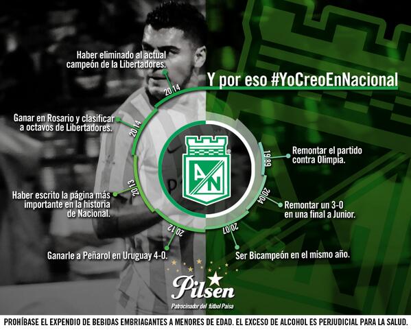 PilsenCerveza's tweet photo. Nadie dijo que era fácil #YoCreoEnNacional #Pilsen110AñosDeParche @HumoVerdolaga http://t.co/88Pe9Ort1M