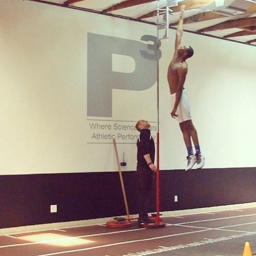 ESPNNBA's tweet photo. Andrew Wiggins isn't at the #NBACombine, but he's still getting his pre-draft work in (via @P3sportscience). http://t.co/DJ52uIpDTl