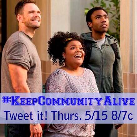 comedy4cast's tweet image. Just a few hours, Communies. Get set to help #KeepCommunityAlive by taking over our good old 8/7c Tweeting time.