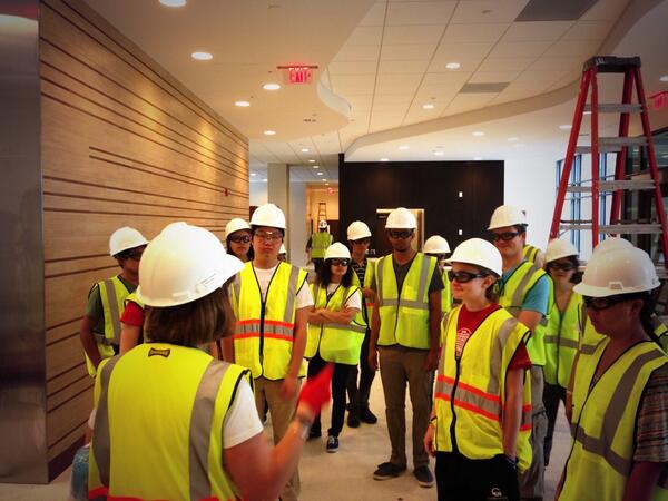 farman's tweet photo. Touring the new @umd_dcc building with students in the program. We move in this August! #dcc106 http://t.co/IXI5Bi4AbP