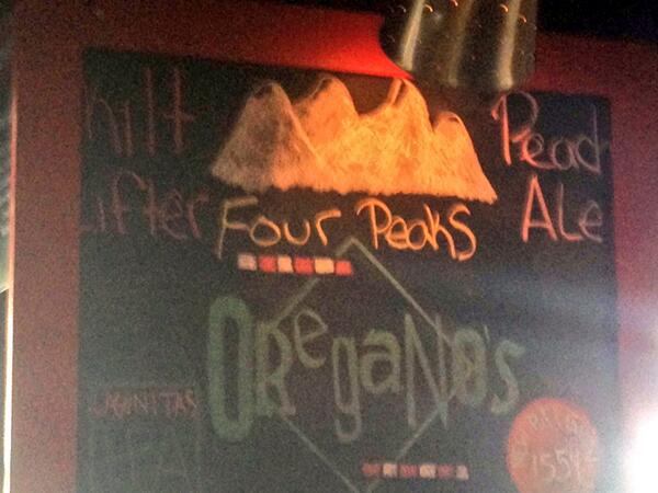HopsNHeels's tweet photo. Thank you @Oreganos PV! @fourpeaksbrew #azpeach #kiltlifter!!! http://t.co/0327xvSvnq