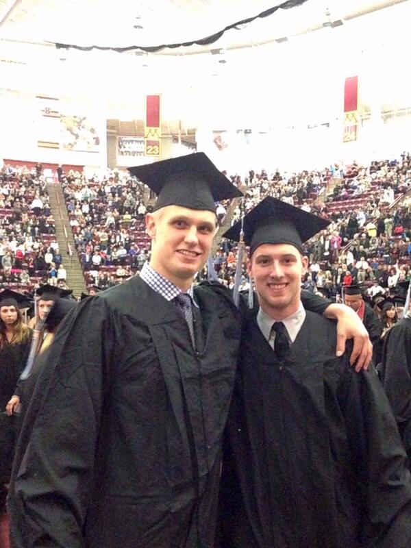 DrewGoldfarb's tweet photo. Congrats @NBjugstad72! MT @GopherHockey: Tonight these 2 will play to Mariucci Arena 1 last time. #UMNproud #CEHD2014 http://t.co/RhoXhGyHBP