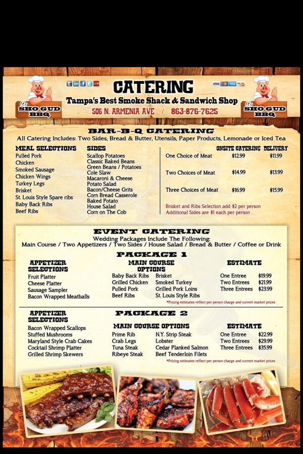 ShoGudBarbeque's tweet photo. New #catering menu http://t.co/95TEecswCm