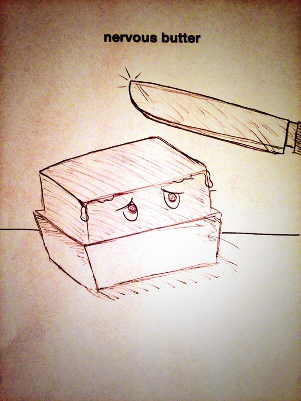 DrawInsp's tweet image. Nervous butter #drawinsp
