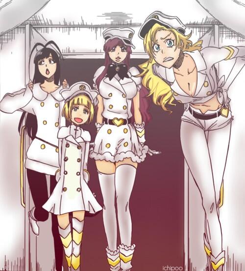 ChicaShinigami's tweet photo. Candice Catnipp, Liltotto Rampard, Meninas Macaron y Giselle Jewel a color. http://t.co/isift8TPAm