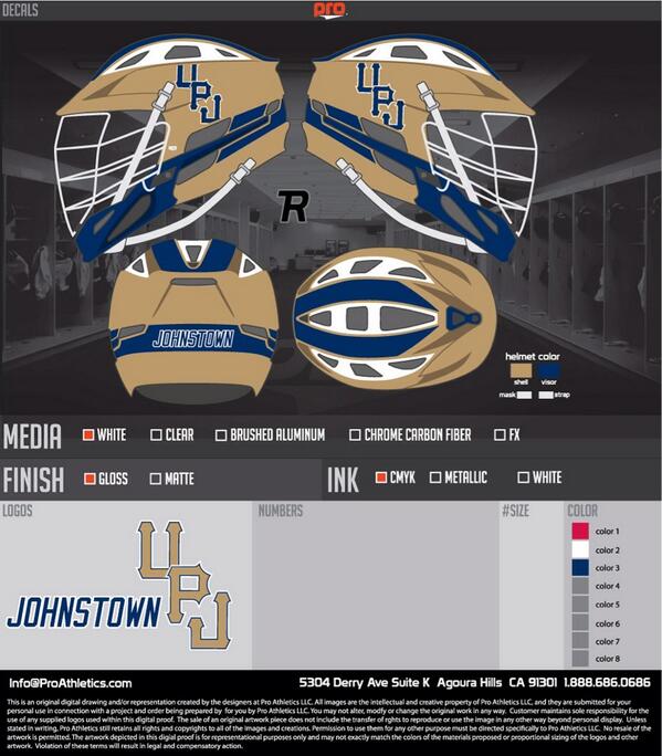upjlax's tweet photo. And we have our final designs! #lax #lacrosse #pitt #johnstown #upj @ProAthletics http://t.co/vOKyDbUQQD