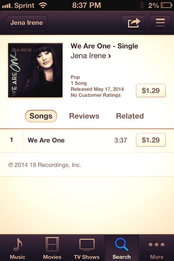 feliciabarton's tweet photo. #weareone now available on #itunes by @JenaAsciutto1 written by me @MitchAllan and @AnnePreven GO GET it!!!! Yay! http://t.co/PYOhOH2CNM