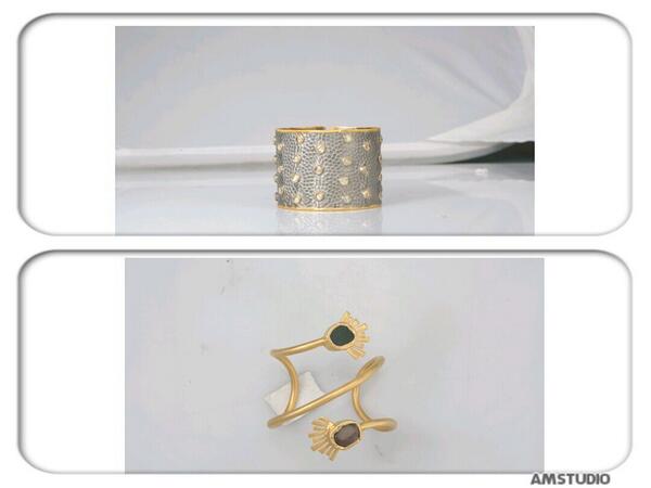 BazaarIndia's tweet photo. Accentuate summer neutrals with a metallic touch like silver-gold cuff from Amethyst or gold cuff @Zariinjewelry http://t.co/TlWE1HtN7A