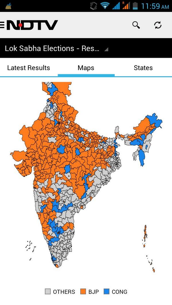 #Results2014 #Verdict2014  india map