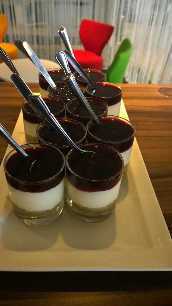 TheHubPLT's tweet photo. Vanilla cheesecake with summer berry compote... http://t.co/Tr5uy4joSD
