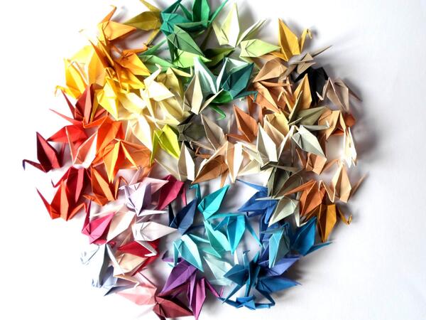 PaperyGoods's tweet image. There's a new item in my shop! 100 Cranes in 100 Colors Scrapbooking Cardmaking Decoration ...