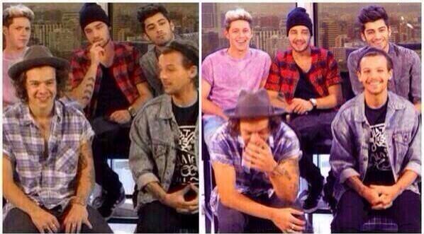 angelicallysad's tweet photo. "when harry tells a joke vs when louis tells a joke"

I CANT STOP LAUGHING 

#heatOneDirection http://t.co/jZXtwVnuJN