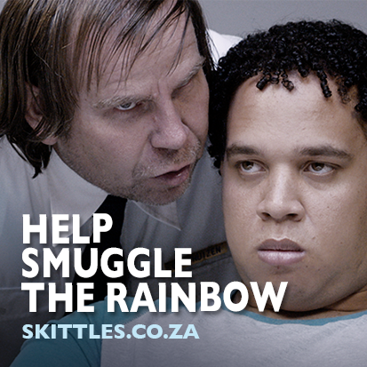 SkittlesSA's tweet photo. Leon has been busted by Oosthuizen and we need your help! Visit http://t.co/XtFhSPtbZf to #SmuggleTheRainbow http://t.co/13FMParJFA