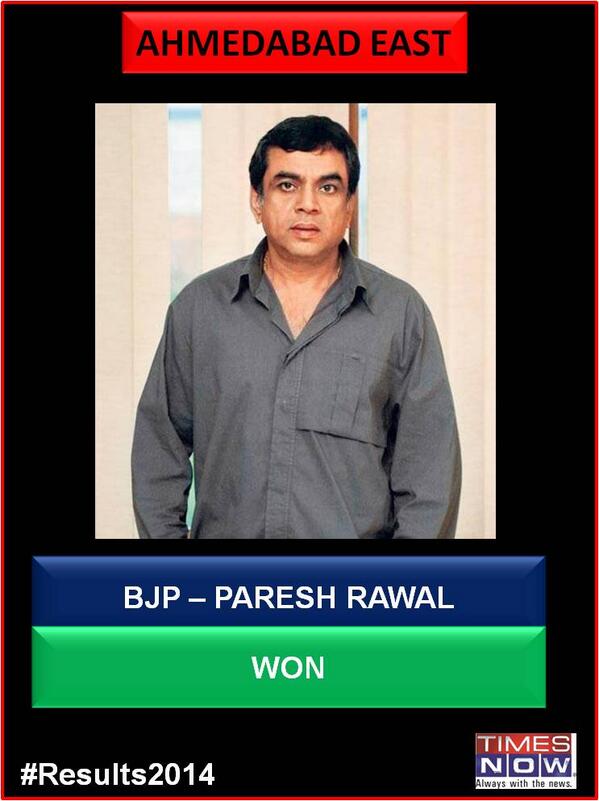 _Aniket's tweet image. Baburao wins :)) kaal mast nah dho ke ana @timesnow: Paresh Rawal wins from Ahmedabad East #Results2014 #ModiAt7RCR http://t.co/8ZdYfXOuDd&quot;