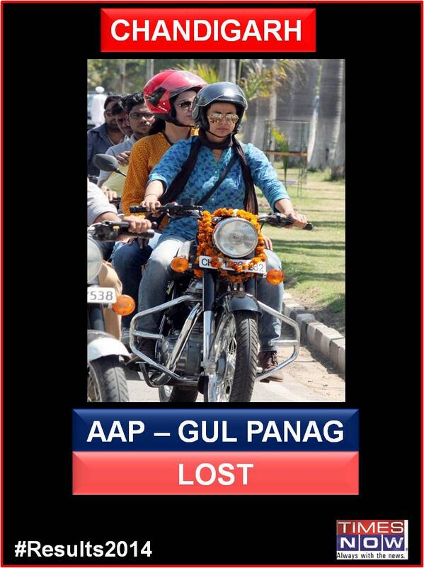 wtfex's tweet image. mt @timesnow: Gul Panag loses against BJP&apos;s Kirron Kher #Results2014  #ModiAt7RCR  | victim of majoritarian violence