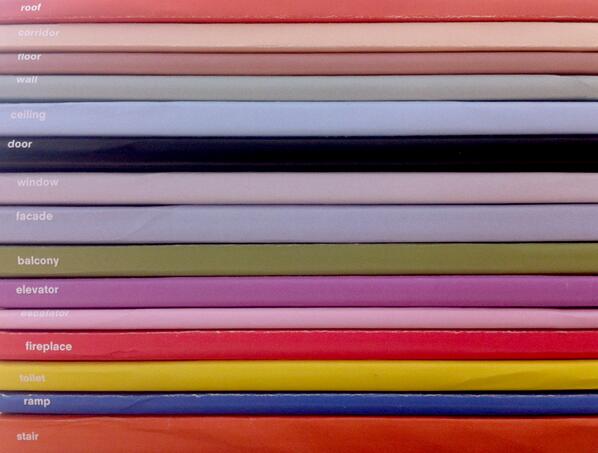 Colours of the #elementsofarchitecture Design by <a href="/irma_boom/">Irma Boom</a> #fundamentals