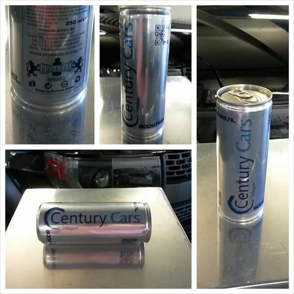 CenturyCarsNL's tweet photo. Always nice when you have satisfied customers.  To thank us he gave us our own energy drink. #protastedrinks thanks ! http://t.co/NUWYTNTagk