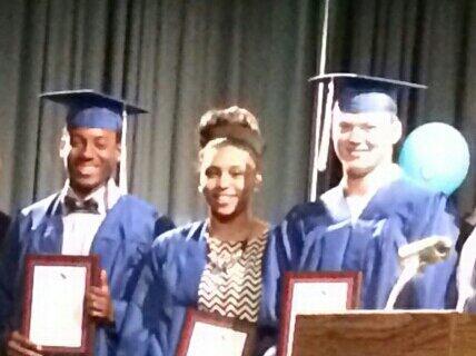 Sr. Athletes of the year, Devon Sutton and Destiny Barrino. Most Outstanding,  Ryder Ryan #seniors2014