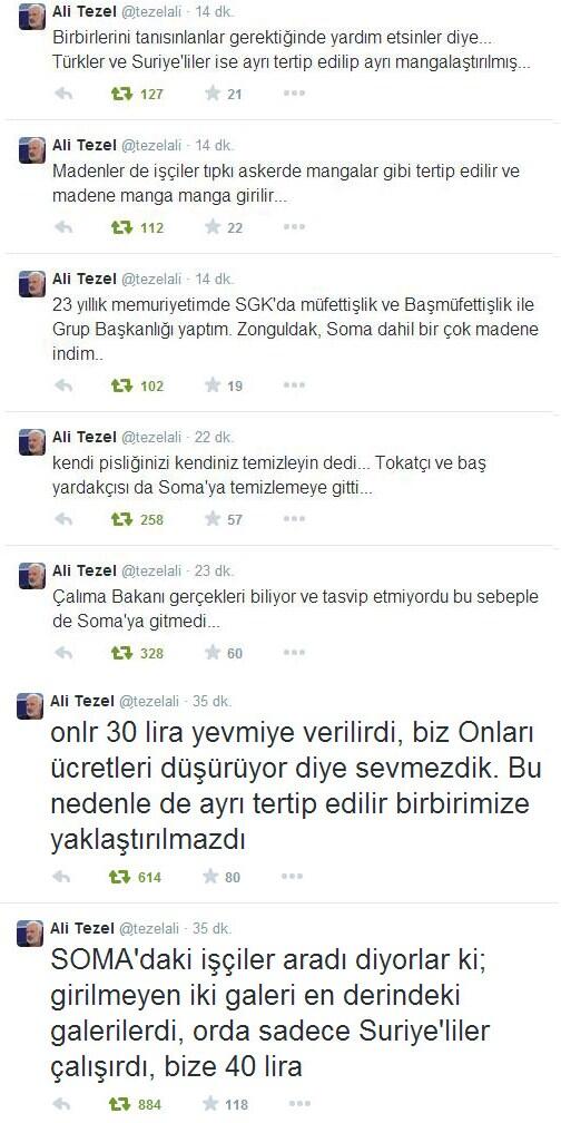 ALİ TEZEL: KURTARILAMAYAN İŞÇİLER SURİYELİ İstifaEt KatilBakan Yusuf Yerkel 7 Mursi'yeGözyaşı HalkımızaTekmeTokat
