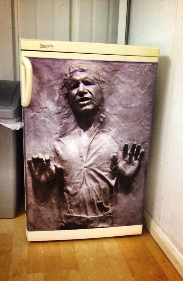 CaravelleDesign's tweet image. There are fridges and then there&apos;s our work fridge. #Carbonite #StarWars