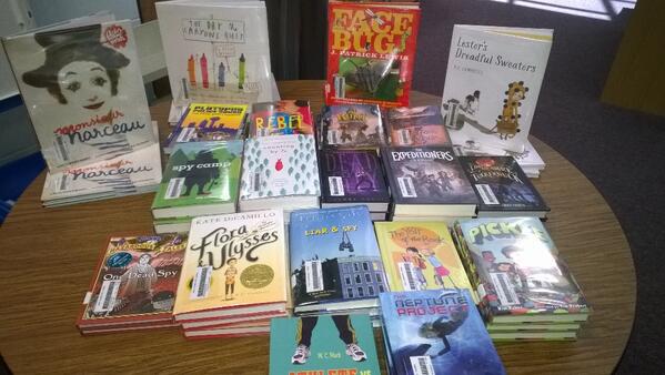 rabalibrary's tweet photo. New Bluebonnet books are here! Where do I start?? http://t.co/VdthtKKkQF