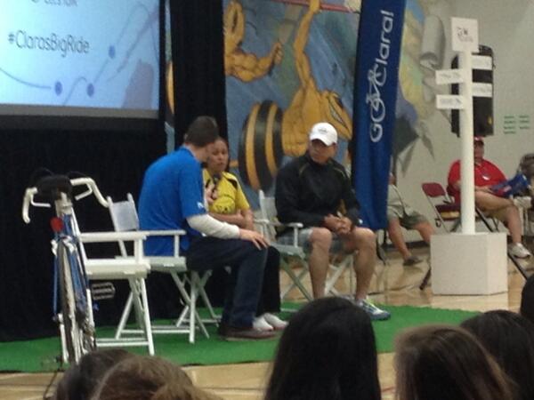 StellysLibrary's tweet photo. Kelly Paul speaks at Stelly's about suicide. #ClarasBigRide. http://t.co/g6YFXRaNSY