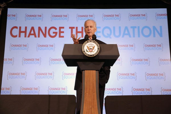 VP44's tweet image. "Educating our young people is the most critical responsibility we have as a nation." -- VP to @changeequation #STEM