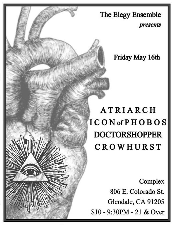 metalassaultLA's tweet image. Tonight at @ComplexLA: #ElegyEnsemble presents #Atriarch, #IconOfPhobos, #Doctorshopper &amp;amp; #Crowhurst, 21+, $10, 9:30.