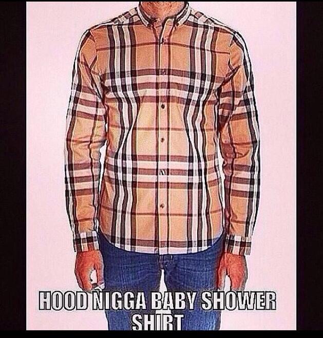 baby shower burberry shirt