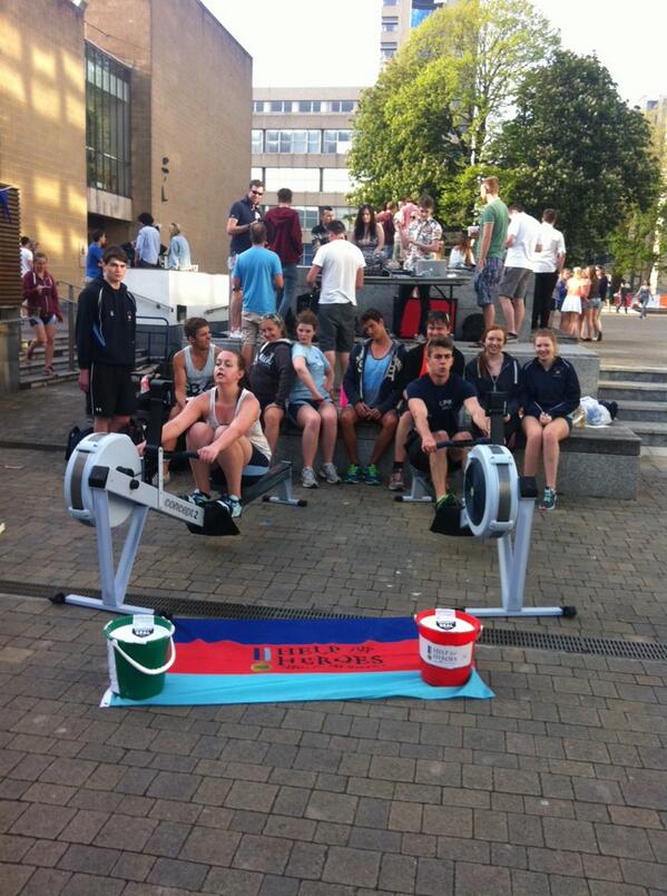 PlymouthRowing's tweet image. Just over an hour left! Nearly £400 raised so far! #Row2Recovery #charityrow