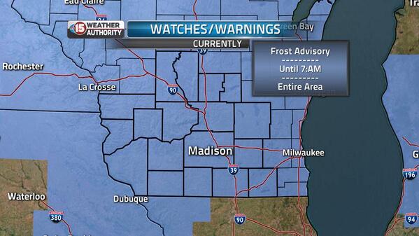LOL #sconnieproblems MT @nbc15_madison A FROST ADVISORY has been issued for the entire area... nbc15.com/weather