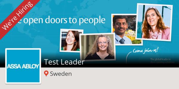 ASSAABLOYAMERIC's tweet photo. ASSA ABLOY #job: Test Leader in Sweden http://t.co/FV4ks7COZY http://t.co/Qd041yRoKu